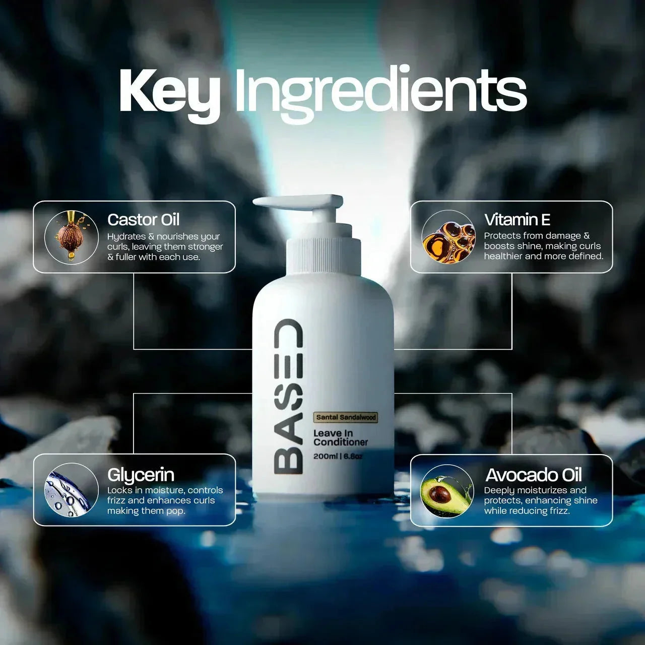 BASED Leave-In Conditioner - detail view for men UK